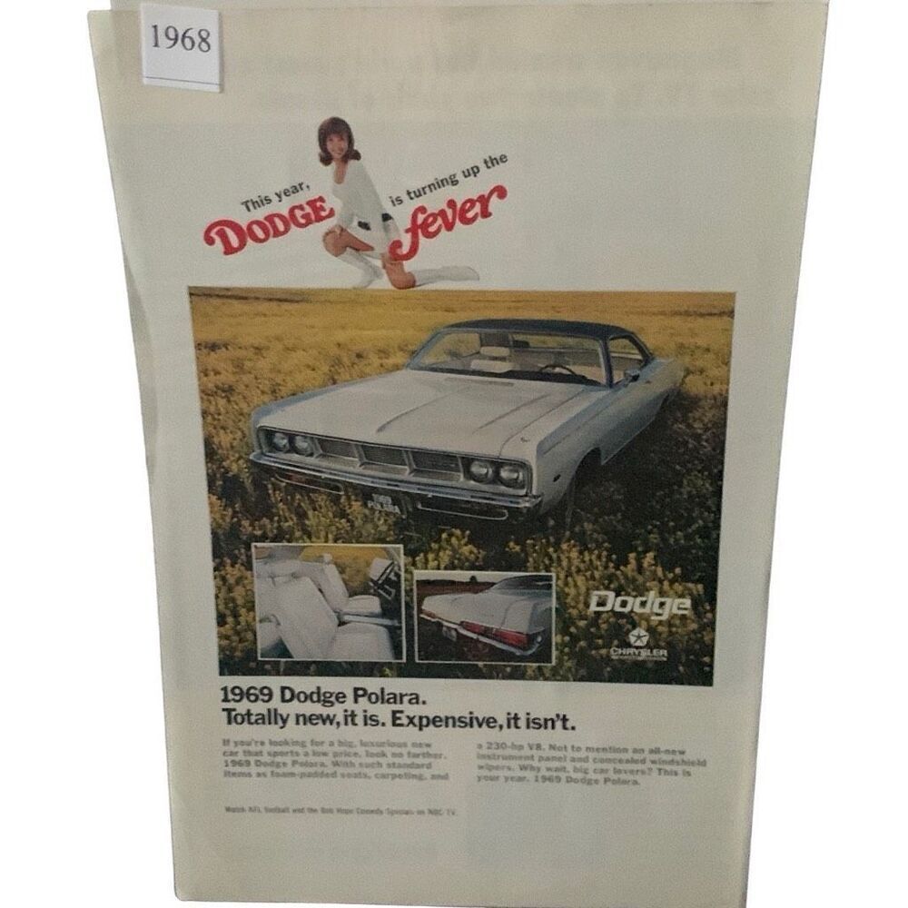 Vintage 1968 Dodge Polara Totally New Ad Advertisement